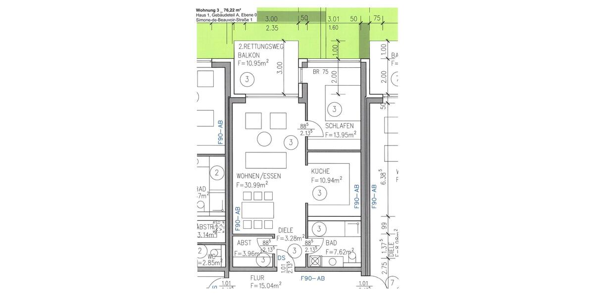 Modernes Wohnen mit schöner Aussicht in gefragter Lage in Trier-Feyen Wohngebiet Castelnau - Etagenwohnung Trier Feyen-Weismark | Angebot:27463337