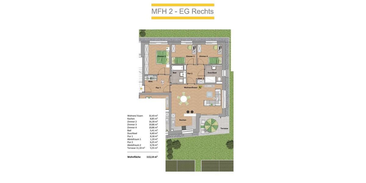 Moderne helle Wohnung mit Garten im KFW 40 Energiesparhaus in Top Wohnlage Trier - Erdgeschoßwohnung Trier Nord | Angebot:27266199