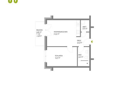 Wohnung Trier Kürenz - 2 Zimmer, 52 m&sup2;, 299.500&euro; | Angebot:23742652