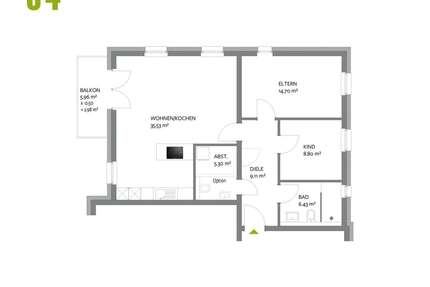 Wohnung Trier Kürenz - 3 Zimmer, 82 m&sup2;, 485.000&euro; | Angebot:23742653