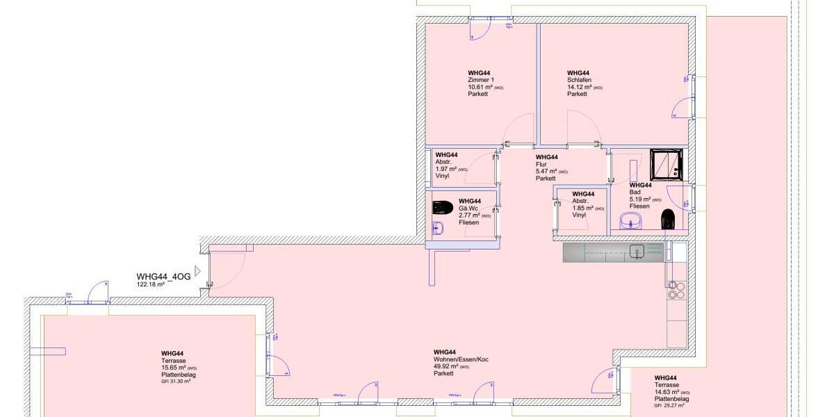 Helle Penthousewohnung mit große Dachterrasse im KFW 40 QNG Energiesparhaus - Einfamilienhaus Trier Feyen-Weismark | Angebot:27295165