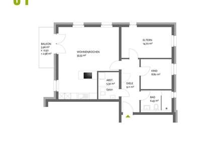 Wohnung Trier Kürenz - 3 Zimmer, 82 m&sup2;, 465.000&euro; | Angebot:23742648