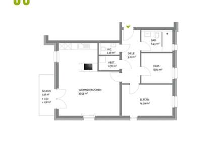 Wohnung Trier Kürenz - 3 Zimmer, 82 m&sup2;, 449.000&euro; | Angebot:23742654