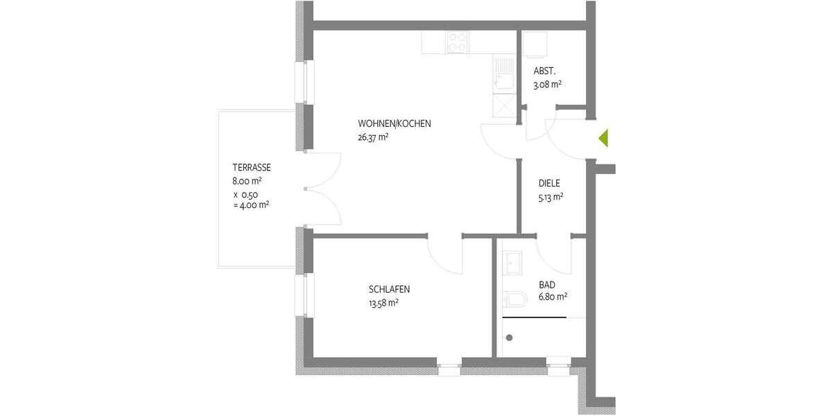 Etagenwohnung Trier Kürenz - 2 Zimmer, 58 m&sup2;, 329.700&euro; | Angebot:23742646