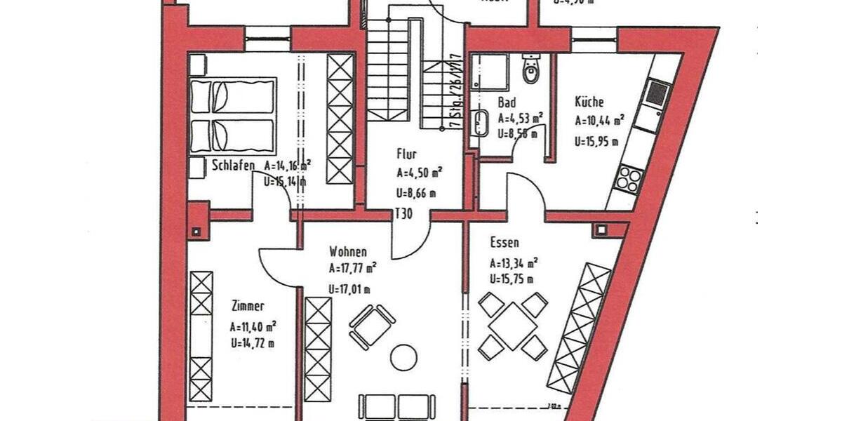 Etagenwohnung Hermeskeil - 3 Zimmer, 73 m&sup2;, 650&euro; | Angebot:26381033