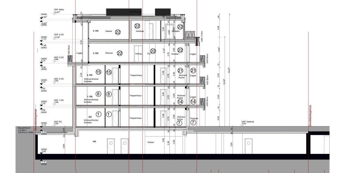 Helle Penthousewohnung mit Dachgarten im KFW 40 QNG Energiesparhaus -ideal für LuxPendler - Einfamilienhaus Trier Feyen-Weismark | Angebot:27359689