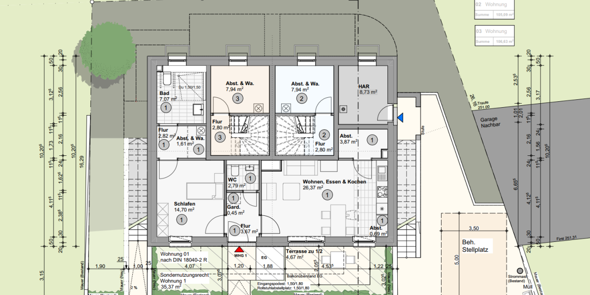 Neues vermietetes 3-Familienhaus als KFW 55 Energiesparhaus in ruhiger Lage Trier-Kernscheid - Mehrfamilienhaus, Wohnhaus Trier Kürenz | Angebot:18822890