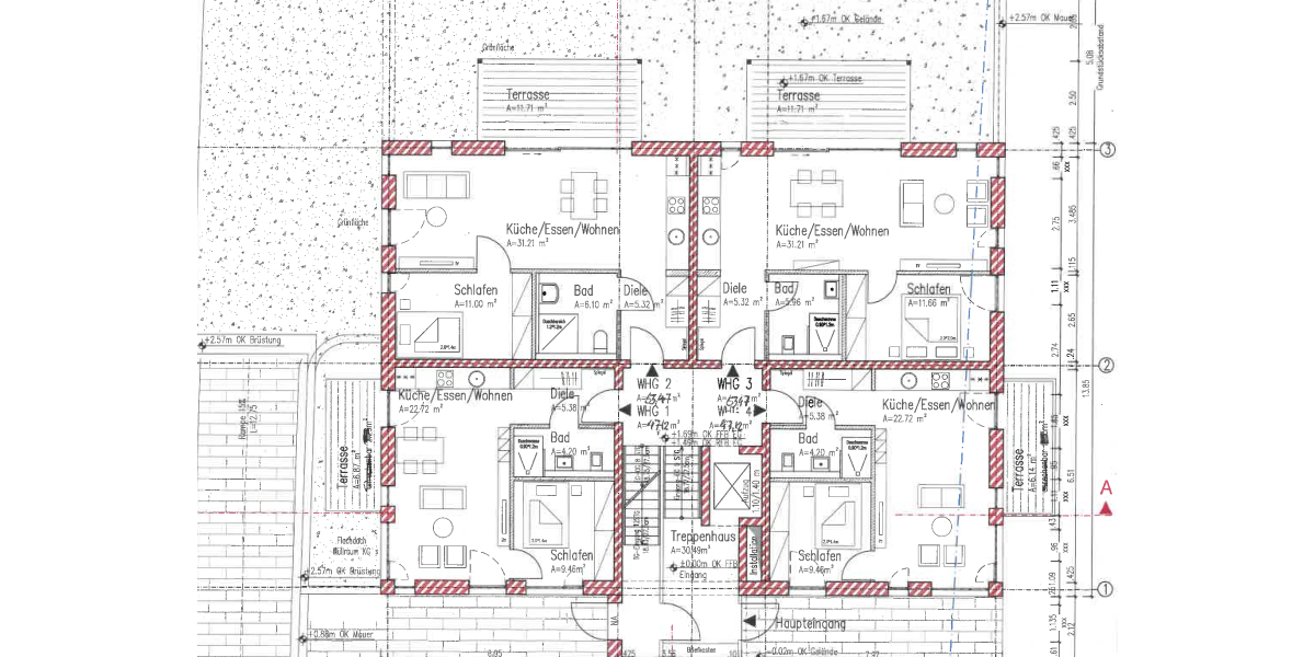 Helle altersgerechte Wohnung im KFW 40 Energiesparhaus Nähe Porta Nigra – an den Krankenhäusern - Etagenwohnung Trier Nord | Angebot:26441136